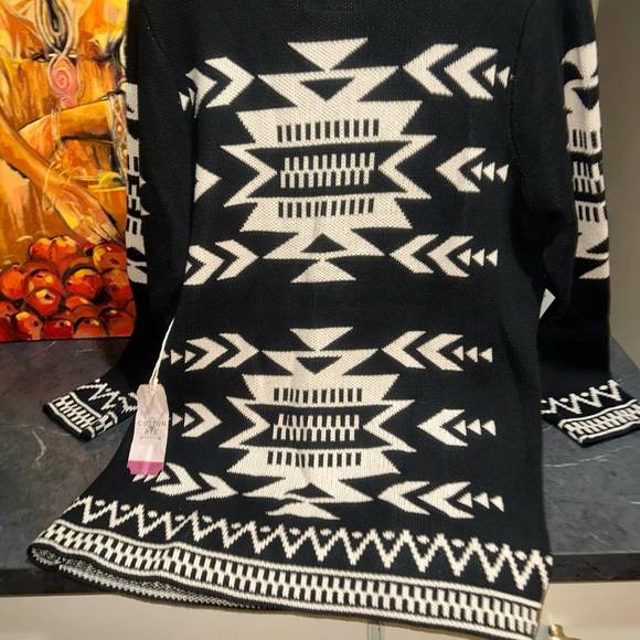 NEW Cotton & Rye Outfitters NWT Southwestern Aztec Cardigan Sweater Size XL - Picture 8 of 15
